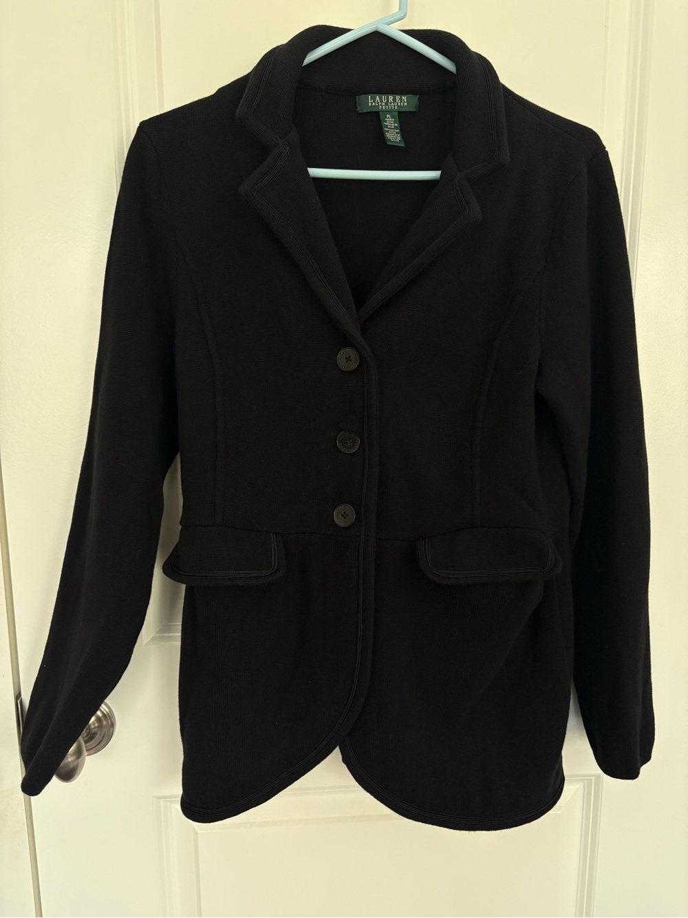 Lauren Ralph Lauren Black Knit Blazer Jacket